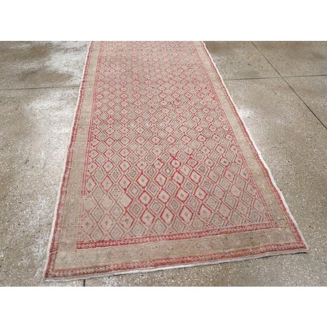 Beige Galerie Shabab Collection Mid-20th Century Turkish Anatolian Small Runner For Sale - Image 8 of 10