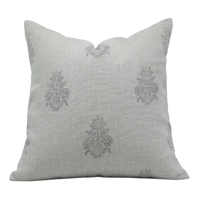 Fabdivine Throw Pillow Cover 22x22 Inch Handmade Cushion With Block Print-Cocroach For Sale