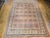 Textile Vintage Mahal Sultanabad Rug, Hand-Knotted Wool, Geometric Pattern, 10x14, Pale Pink & Ivory For Sale - Image 7 of 10