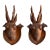 Pair of Antique Black Forest Carved Deer Head Trophy Plaques, Circa 1900 For Sale