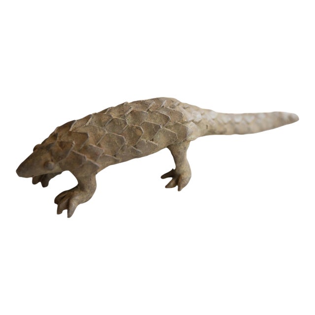 Vintage African Pangolin Sculpture For Sale