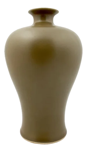 Early 20th Century Chinese Porcelain Teadust Glaze Meiping Vase