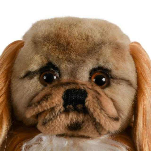 Textile Mid-Century Steiff Studio Size Pekinese Store Display Model, Made in Germany For Sale - Image 7 of 8