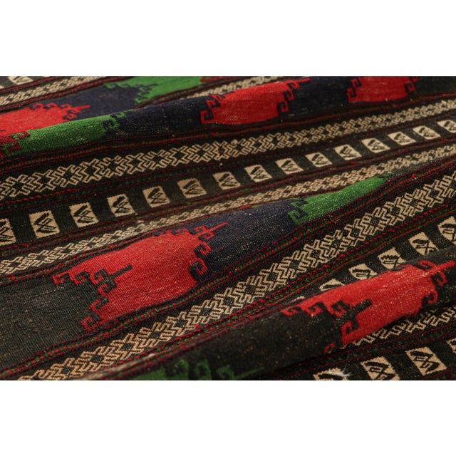 Rug & Kilim Vintage Afghan Kilim, With Polychromatic Striped Patterns From Rug & Kilim For Sale - Image 4 of 5