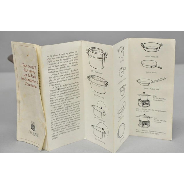 Vintage Cousances France Enameled Cast Iron Dutch Oven Pot Chocolate Brown # 22 For Sale - Image 14 of 17