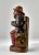 Red Vintage Wood Carving of a Peasant Fiddler Seated on a Bench For Sale - Image 8 of 13