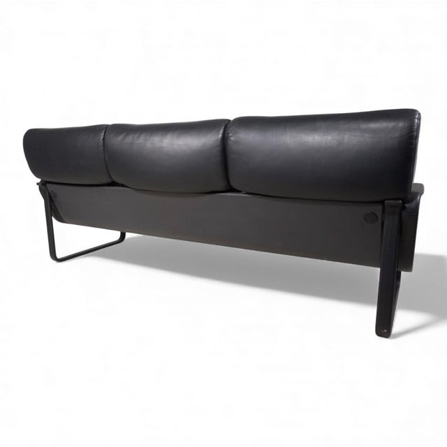 1980s Lobbytop Three-Seater Leather Sofa by Otto Zapf for Drabert, 1970 For Sale - Image 5 of 18