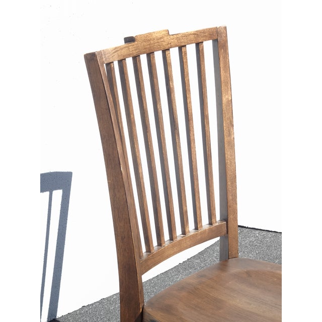 Set of Six Vintage Bassett Furniture Dining Room Chairs Mission Style For Sale - Image 9 of 18