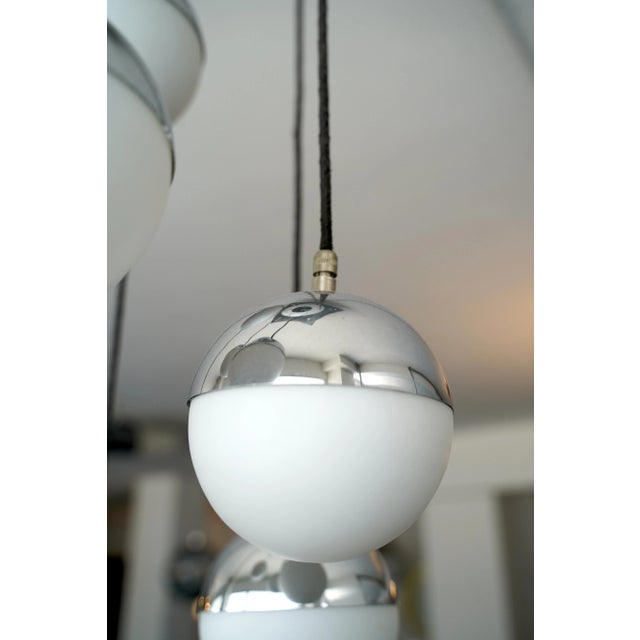 Italian Opaline Glass Sphere Pendant Lamp from Stilnovo, 1960s For Sale - Image 6 of 11