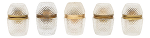 French Gilt Metal and Crystal Table Lighters, 5