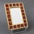 French vintage ceramic wall mirror by françois lembo (circa 1970s). A whimsically decorated, small rectangular wall mirror...