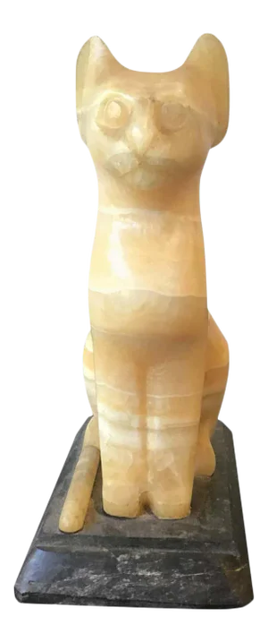 Onyx Cat Sculpture