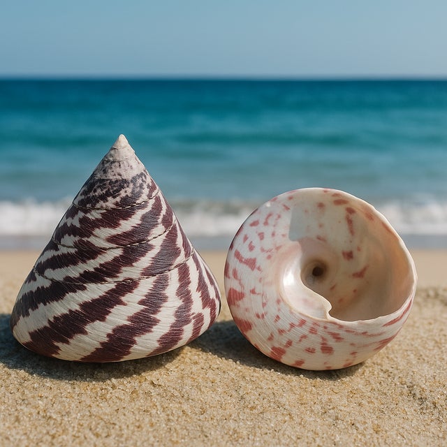 Bring a bold pop of natural pattern into your coastal décor with this stunning vintage Zebra Top Shell (Trochus...