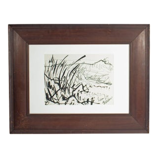 1960 “Turbulence” Ink Drawing by Harry Hilson For Sale