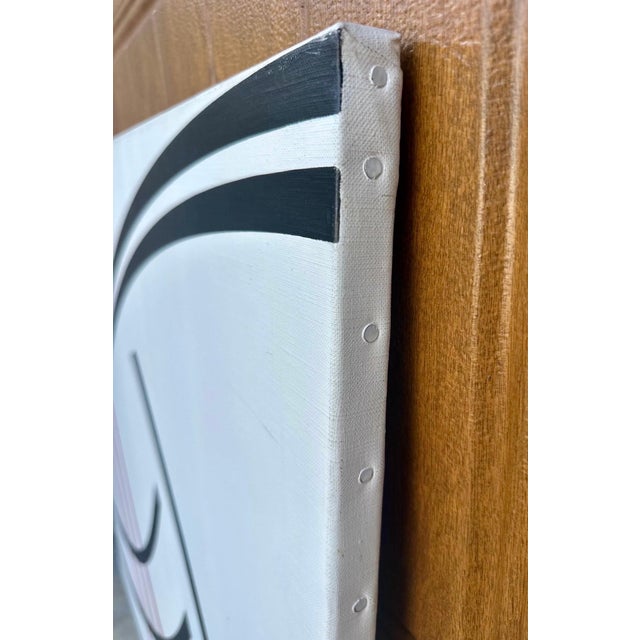 Abstract Oleg Sohanievich, Large Oil Painting Oleg Sohanievich Non Conformist Art Avant Garde Ukrainian, 1989 For Sale - Image 3 of 7