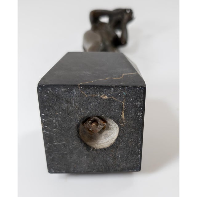 19th Century German Bronze Figure of a Lady Signed Nitschke For Sale - Image 10 of 12