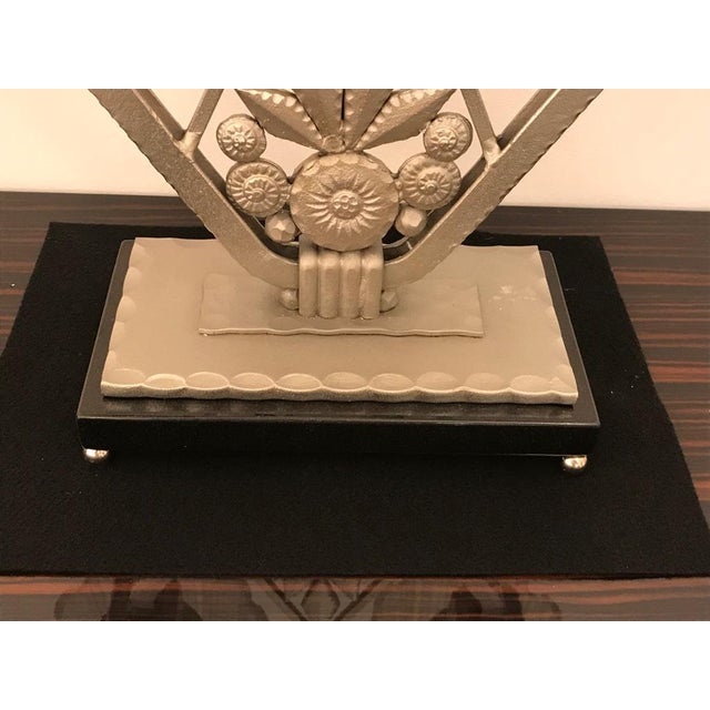 Early 20th Century French Art Deco "Waterfall" Table Lamp Signed by Sabino For Sale - Image 5 of 13