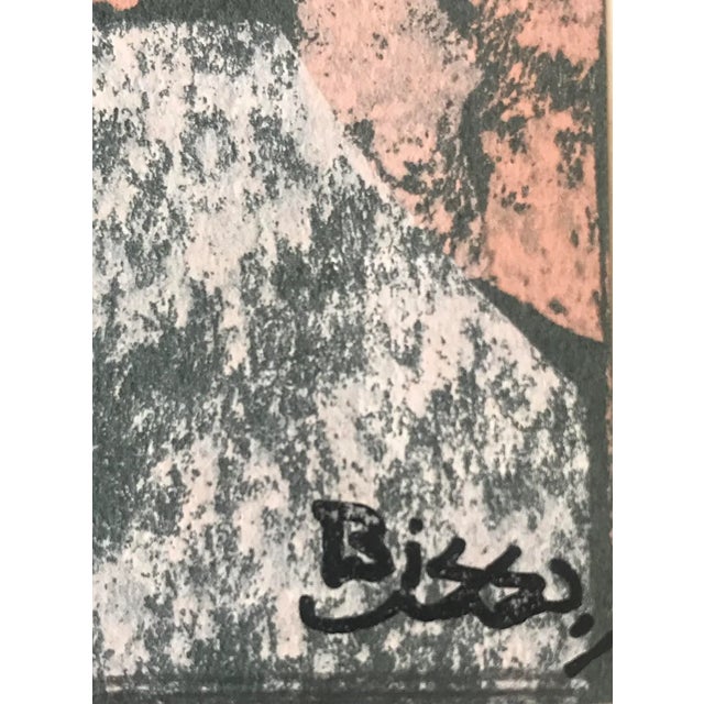 Paint Vintage Modernist Painting of a Italian Mediterranean Village by Cirno Sergio Bissi For Sale - Image 7 of 8