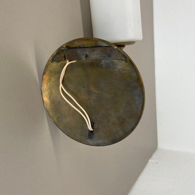 Large Modern Brass and Glass Theatre Wall Light, 1950s For Sale - Image 12 of 14