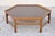 Vintage Mid Century Modern Walnut Hexagonal Coffee Table With Black Masonite Top For Sale - Image 12 of 12