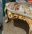 French Romantic Bench French Style With Gold Leaf Details For Sale - Image 3 of 6