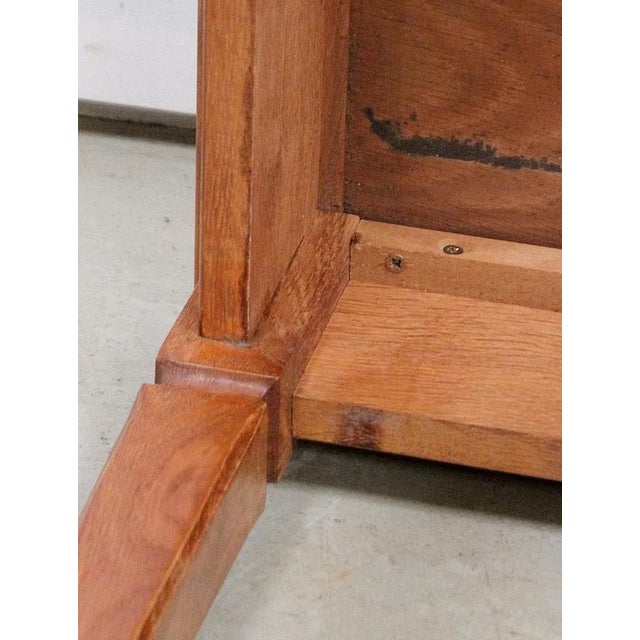 Small Solid Oak Blonde Side Table, 1950s For Sale - Image 18 of 18