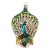 Kurt Adler Hand Blown Glass Peacock Ornament For Sale