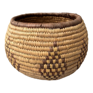 Woven Vintage Geometric Coil Basket