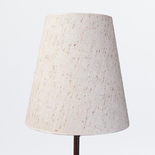 Floor Lamp with Two Light Spots and Original Textile Shade, 1950s, in Very Good conditions. Designed 1950 to 1959 UK Plug...