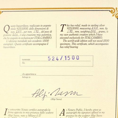 Silver Bas-Relief attributed to Aligi Sassu For Sale - Image 10 of 13