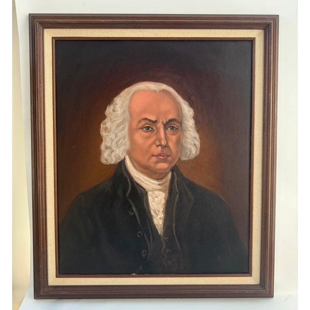 American Early Benjamin Franklin Portrait Painting For Sale - Image 3 of 3