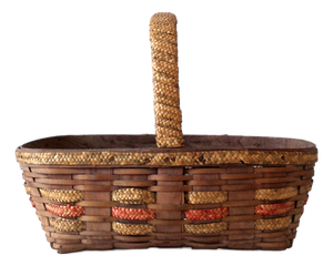 Vintage Woven Gathering Basket