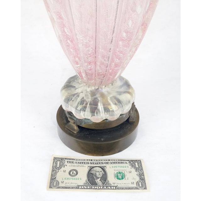 Pink Murano Glass Vase Shape Table Lamp