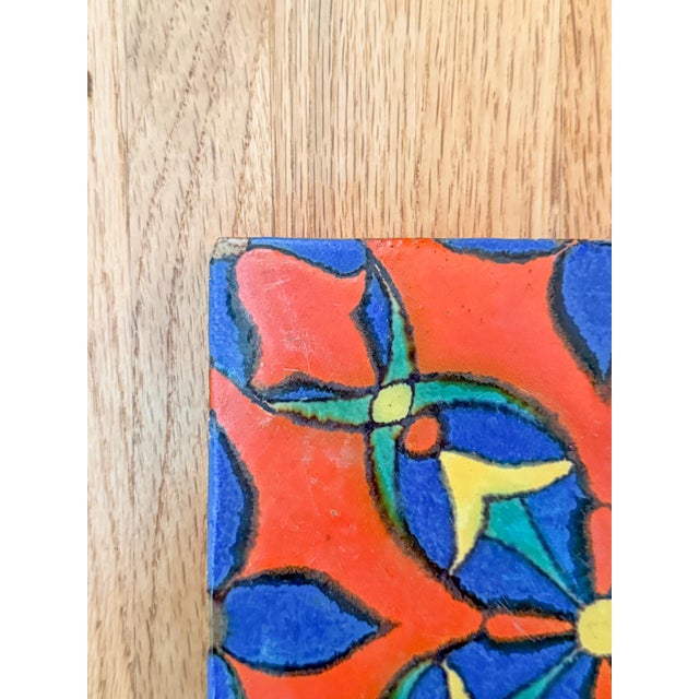 Antique Rare Old Malibu 8"x 8" Tile Batchelder Catalina California Era For Sale - Image 4 of 7