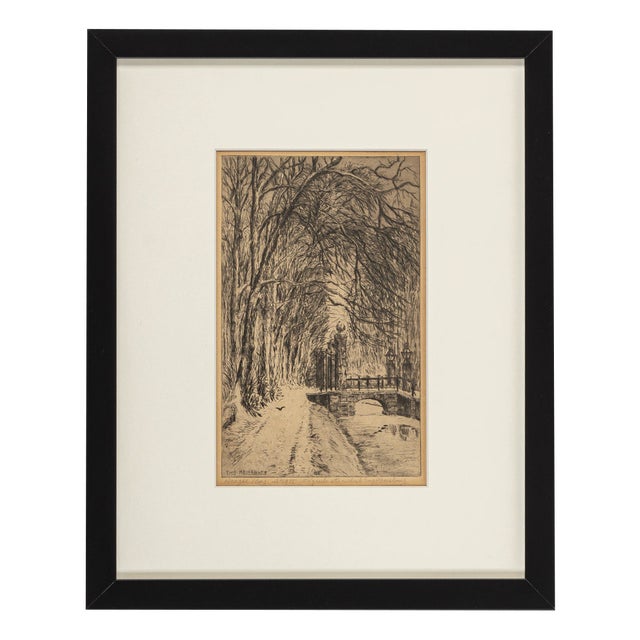 Eugène Rensburg, The Hague, 1925, Etching on Paper, Framed For Sale