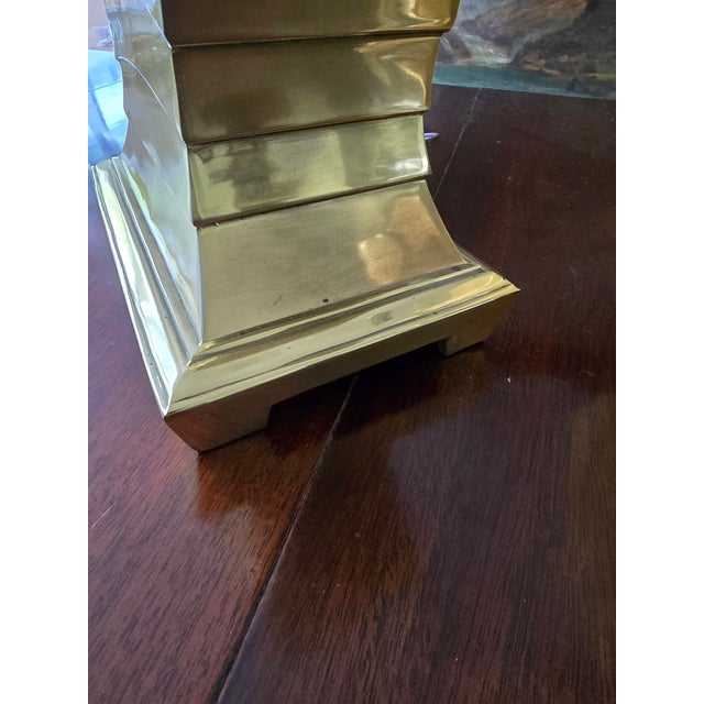 Gold Vintage Mid Century Modern Jonathan Adler Style Lamps - a Pair For Sale - Image 8 of 10