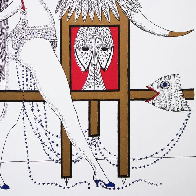 Ornamental & Decorative Materials 1968 Max Walter Svanberg Composition No. 2, Original Period Gold Leaf Lithograph For Sale - Image 7 of 13