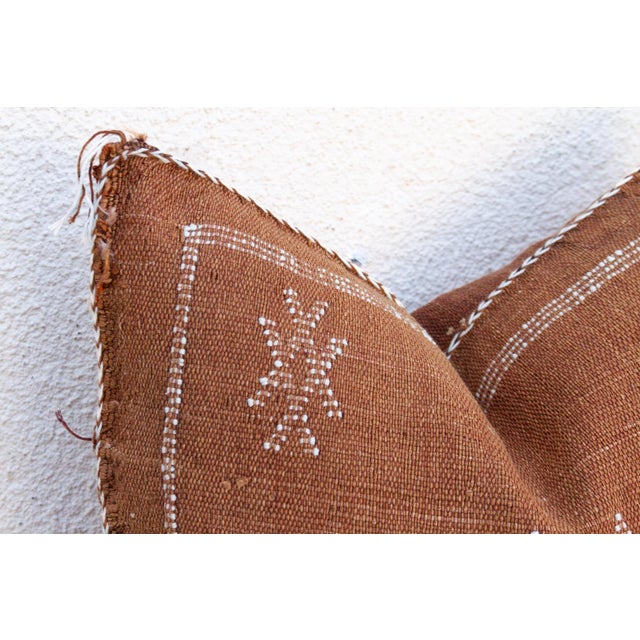 Rusted Column Cactus Silk Moroccan Pillow For Sale - Image 4 of 8