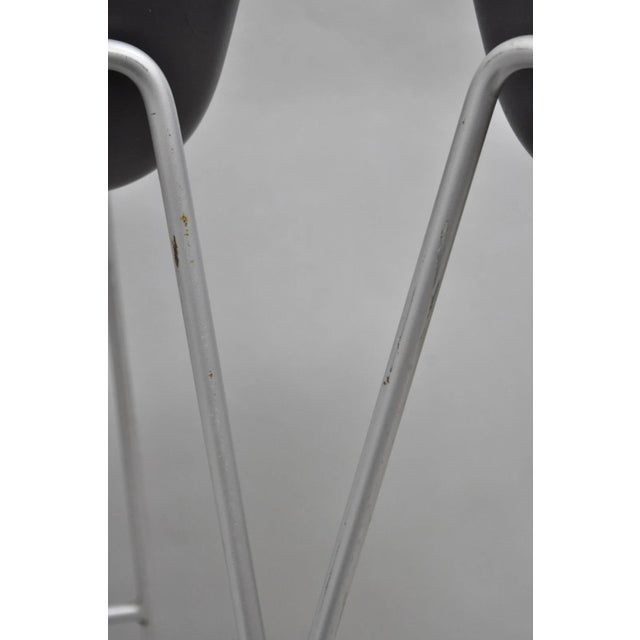 Turnstone by Steelcase Metal Scoop Barstool Stool W/ Green Cushion - Set of 3 For Sale - Image 14 of 15