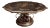 Victorian Style Vintage Black & Gold Hand-Painted Iron & Wood 6- Seater Dining Table For Sale