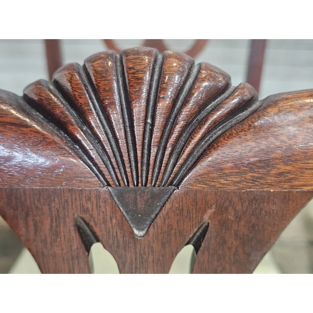 Set of Late 20th Century 6 Hickory Chair Chippendale Mahogany Dining Chairs For Sale - Image 11 of 13