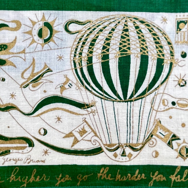 1960s George Briard Cocktail Napkins -The Higher You Go the Harder You Fall, S/8 Boxed For Sale - Image 5 of 10