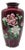 Signed Ando Jubei Japanese Cloisonné Pigeon Blood Red Peony Vase 10" For Sale