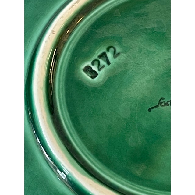 Pair Majolica Covered Tureens Green Cabbage , by Sarreguemines For Sale - Image 11 of 12