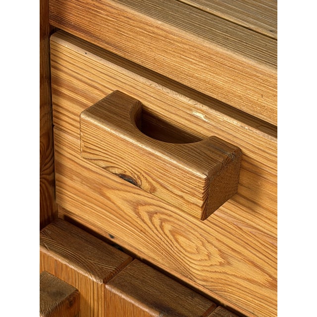 Scandinavian Brutalist Pine Sideboard by Hans Frydendahl, Denmark, 1970s For Sale - Image 4 of 9