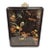 Large Vintage Chinoiserie Black Lacquer & Gold Bird Wall Plaque For Sale