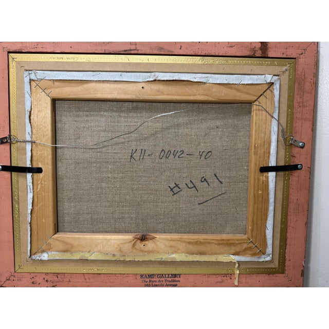 Vintage Original Evgeny Expressionism Nautical Sail Boat Oil Painting on Canvas For Sale - Image 14 of 14