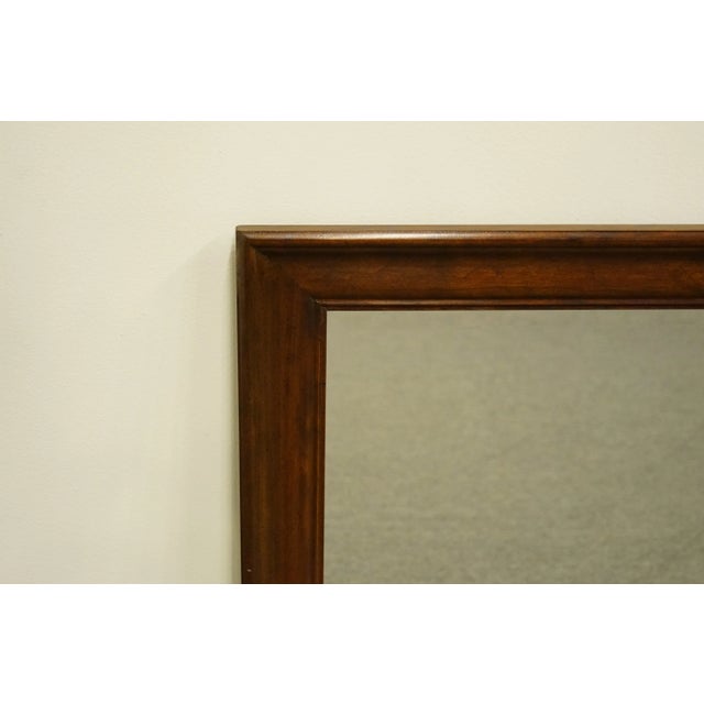 Vintage Solid Cherry Traditional Style 39" Dresser / Wall Mirror For Sale - Image 4 of 5
