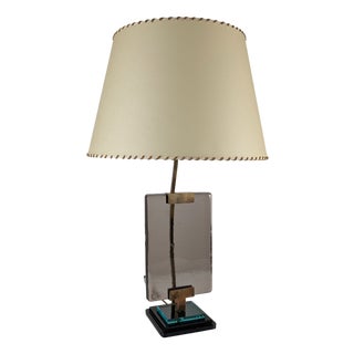 Lamp in Glass and Brass attributed to Pietro Chiesa for Fontana Arte For Sale