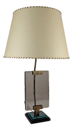 Lamp in Glass and Brass attributed to Pietro Chiesa for Fontana Arte